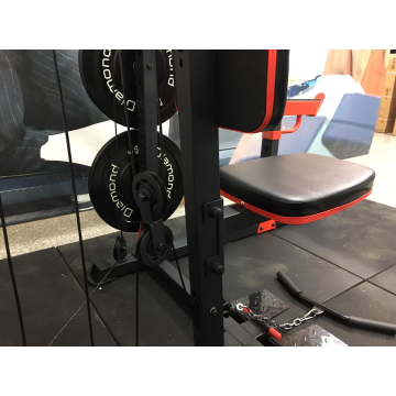 TEKKFIT - Gabbia rack multifunzione con Lat Machine, supporti DIP, chest press, butterfly, dual cross cable