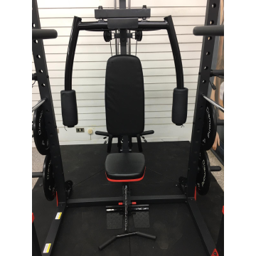 TEKKFIT - Gabbia rack multifunzione con Lat Machine, supporti DIP, chest press, butterfly, dual cross cable