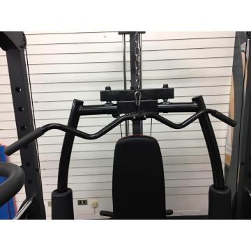 TEKKFIT - Gabbia rack multifunzione con Lat Machine, supporti DIP, chest press, butterfly, dual cross cable