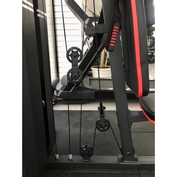 TEKKFIT - Stazione multifunzione con Power Tower e panca regolabile - pacco pesi 72 kg