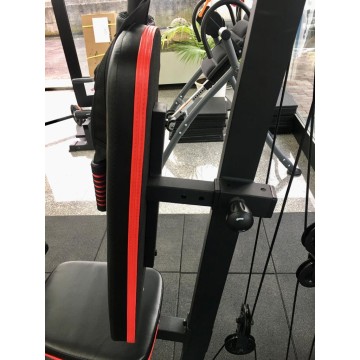 TEKKFIT - Stazione multifunzione con Power Tower e panca regolabile - pacco pesi 72 kg