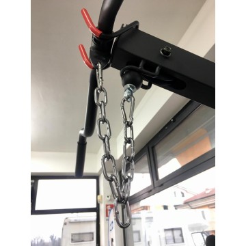 TEKKFIT - Stazione multifunzione con Power Tower e panca regolabile - pacco pesi 72 kg