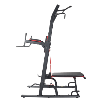 TEKKFIT - Power Tower con panca, barra di trazione, stazione dip chin