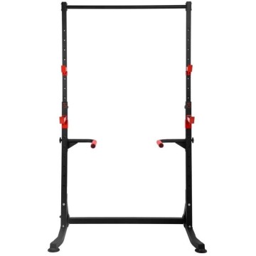 TEKKFIT – Half rack altezza regolabile con barra di trazione e supporti per dip