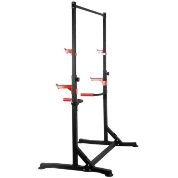 TEKKFIT – Half rack altezza regolabile con barra di trazione e supporti per dip