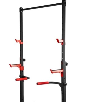 TEKKFIT – Half rack altezza regolabile con barra di trazione e supporti per dip