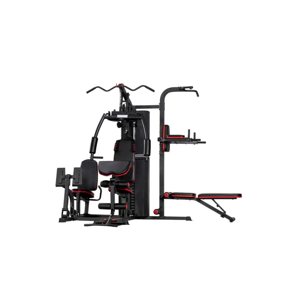 TEKKFIT - Stazione multifunzione con Power Tower pressa e panca - pacco pesi 72 kg