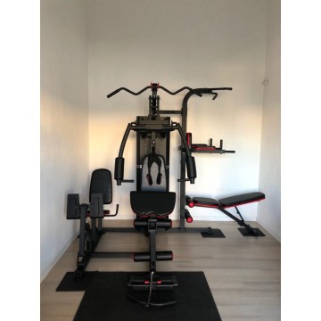 TEKKFIT - Stazione multifunzione con Power Tower pressa e panca - pacco pesi 72 kg