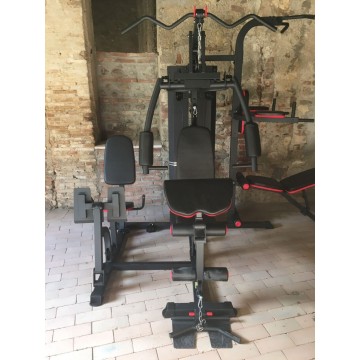 TEKKFIT - Stazione multifunzione con Power Tower pressa e panca - pacco pesi 72 kg