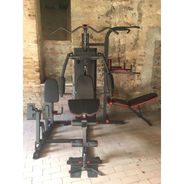 TEKKFIT - Stazione multifunzione con Power Tower pressa e panca - pacco pesi 72 kg