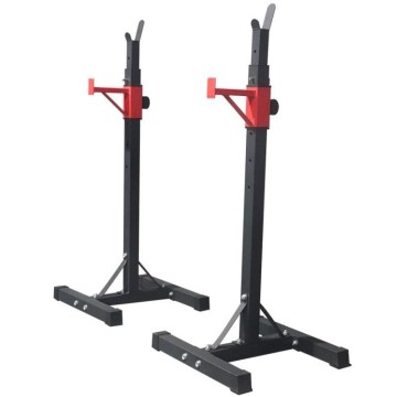 TEKKFIT – Coppia di cavalletti regolabili porta bilanciere – squat stand