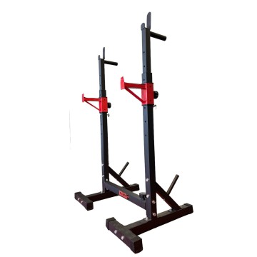 Squat rack porta bilanciere regolabile in altezza e larghezza - supporti dip e doppio porta pesi 25mm